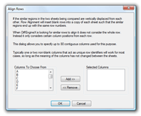 Align rows between 2 Excel workbooks.
